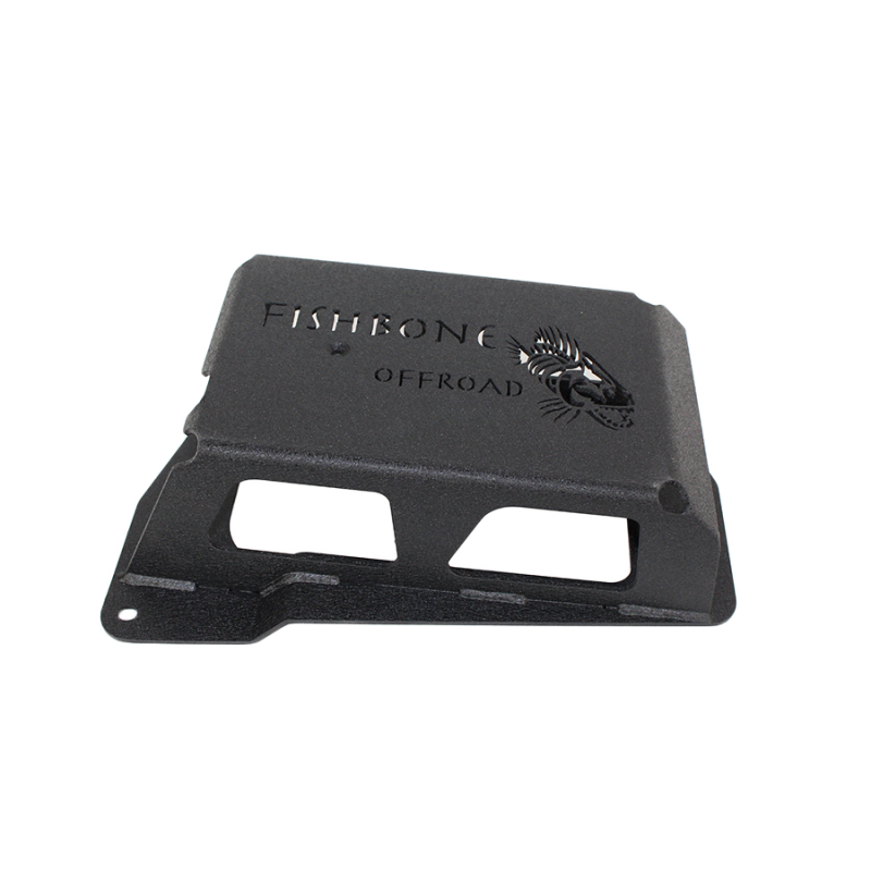 Fishbone Offroad 12-17 Jeep Wrangler JK Steel EVAP Canister Skid Plates - Black Textured Powdercoat