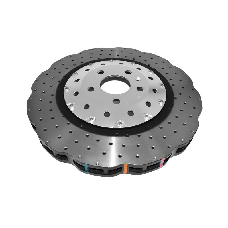 DBA 53002WSLVXD 14-18 Audi RS7 (w/Iron Rotors) Front 5000 Series Cross Drilled Rotor w/Silver Hat