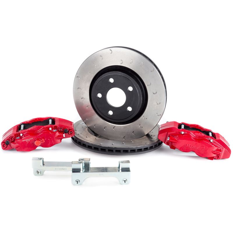 Alcon BKF5459AX02 2007+ Jeep JK 350x32mm Rotors 4-Piston Red Calipers Front Brake Upgrade Kit