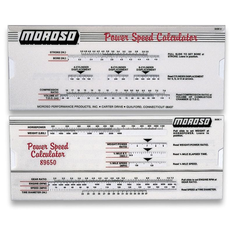 MOROSO MOR89650 Power/Speed Calculator