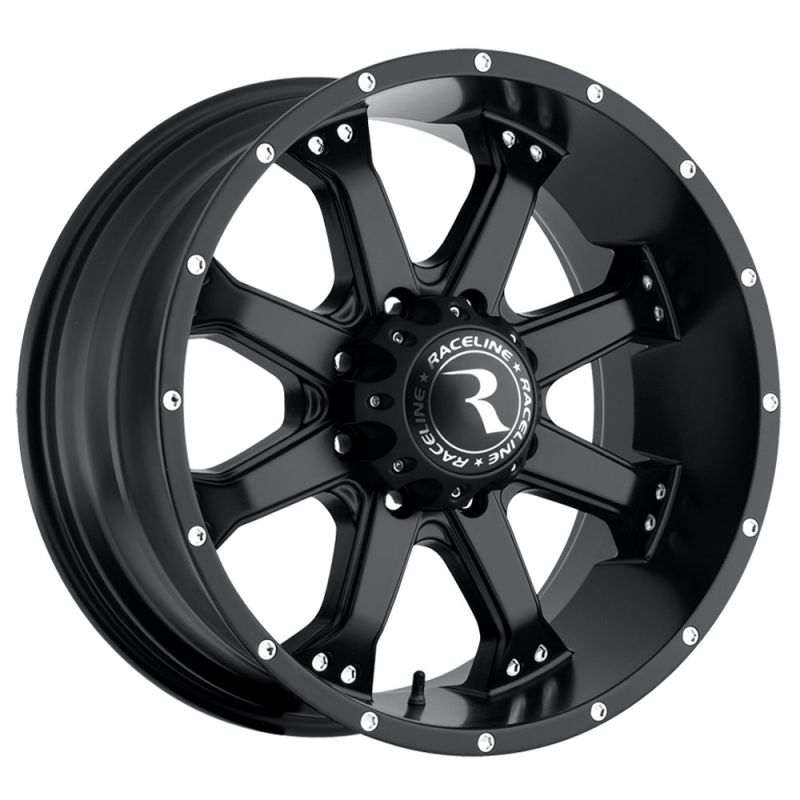 Raceline 991B Assault 17x9in / 5x127 BP / -12mm Offset / 78.1mm Bore - Satin Black Wheel