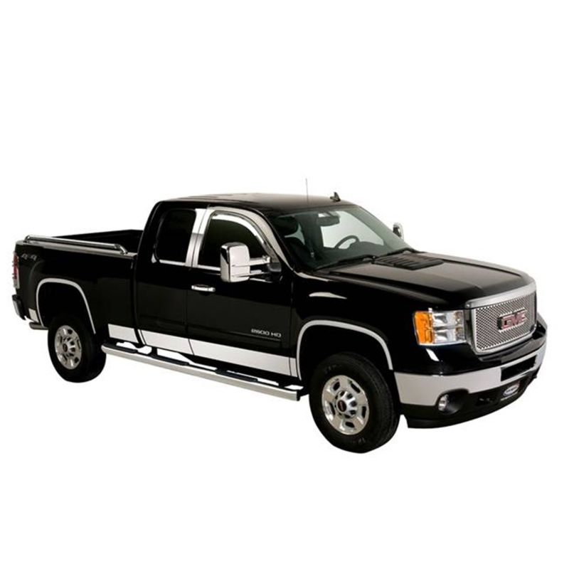 Putco 9751234 15-19 GMC Sierra HD - Crew Cab 8ft Long Box 10pcs Stainless Steel Rocker Panels