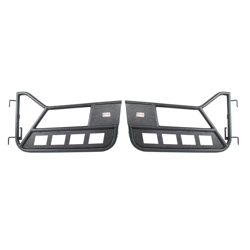 Fishbone Offroad 97-06 Jeep Wrangler TJ Front Tube Doors - Black Textured Powdercoat Steel