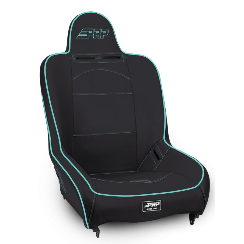 PRP Seats A100110-201-238 PRP Premier High Back Suspension Seat- Black/Teal Vinyl
