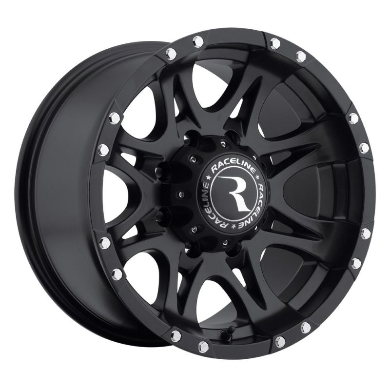 Raceline 981 Raptor 17x9in / 6x139.7 BP / 0mm Offset / 106.1mm Bore - Satin Black Wheel