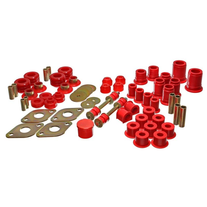 Energy Suspension 89-95 Toyota 4WD Pickup (Except T-100 & Tundra)  Red Hyper-Flex Master Bushing Set