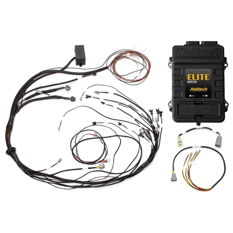 Haltech HT-150975 Elite 1500 Terminated Harness ECU Kit w/ Square EV1 Injector Connectors