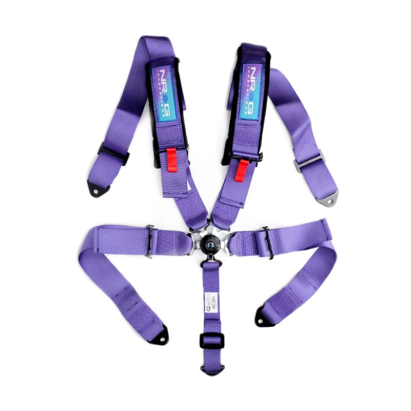 NRG Sfi 16.1 5Pt 3 Inch Seat Belt Harness with Pads / Cam Lock - Purple