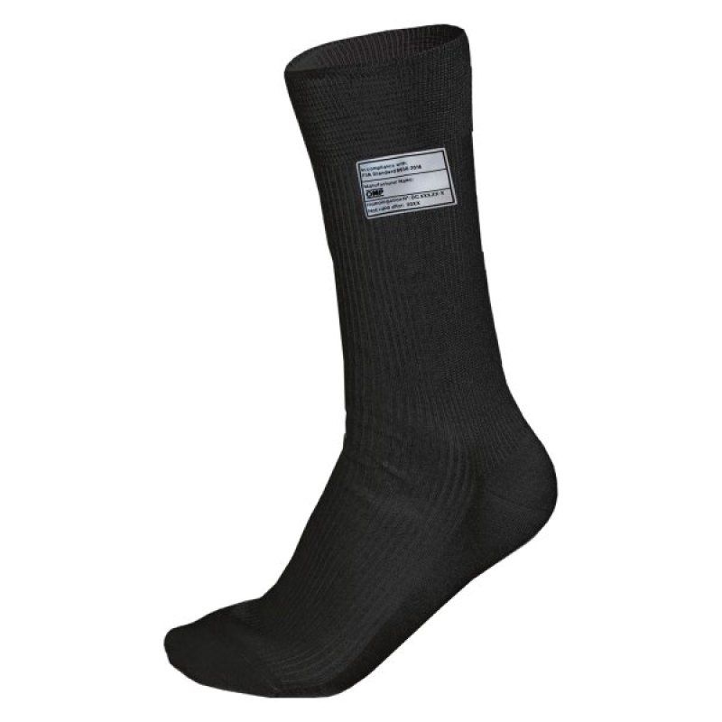 OMP RACING, INC. OMPIE0-0762-A01-071-L Racing Socks Black Nomex Size Large FIA