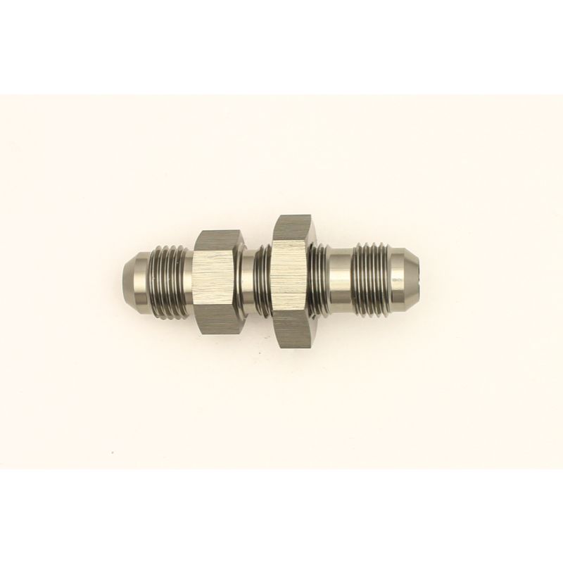 DeatschWerks 6AN Male Flare To 6AN Male Flare Bulkhead Adapter (Incl. Nut)