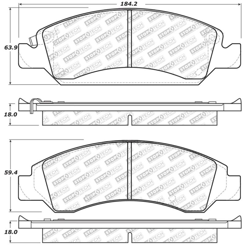 Stoptech 305.13630 Street Select Brake Pads - Front/Rear