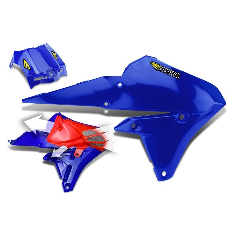 Cycra 1CYC-1782-62 15-19 Yamaha WR250F Powerflow Radiator Shrouds - OEM Blue