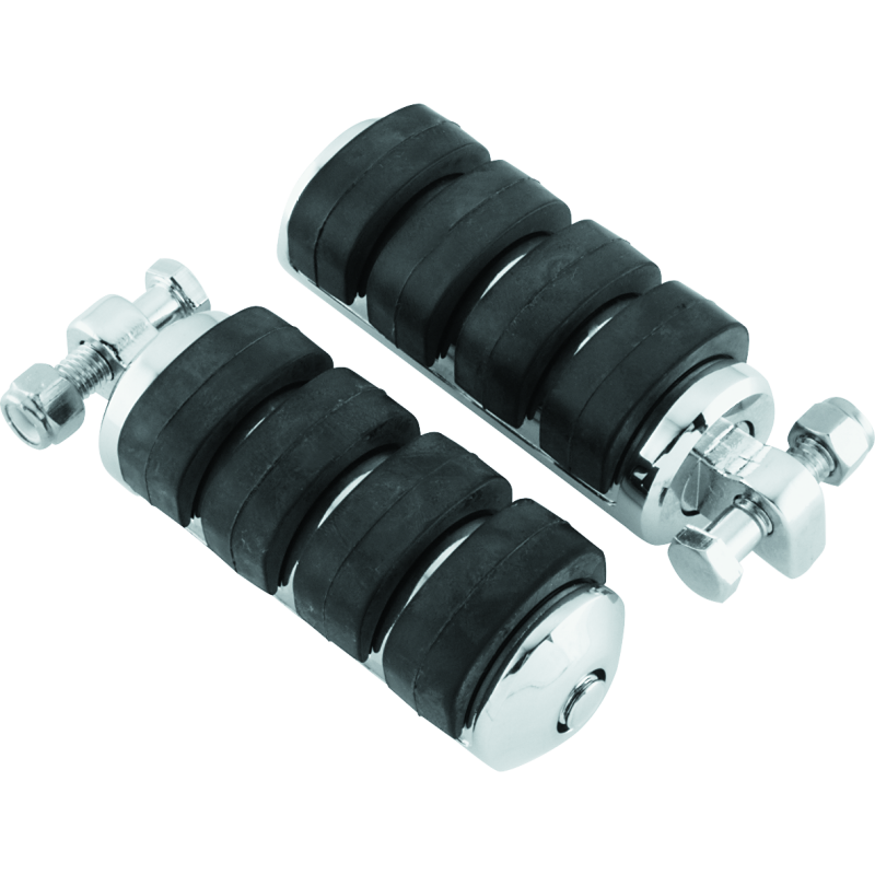 Kuryakyn 8002 ISO Peg Large With Male Adapter Chrome (Pair)