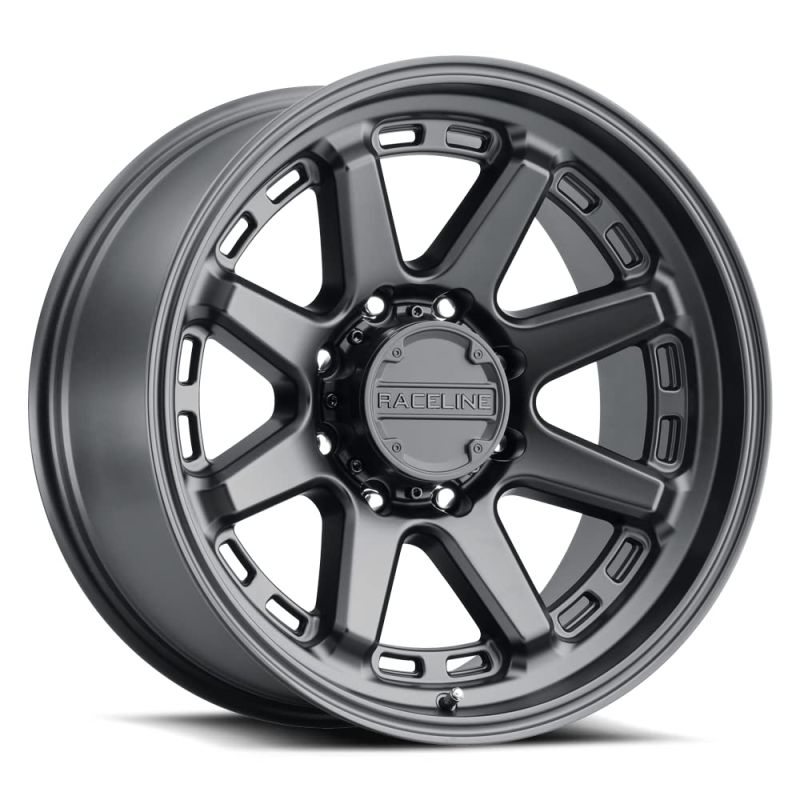Raceline 947B Scout 18x9in / 8x165.1 BP / 18mm Offset / 125.2mm Bore - Satin Black Wheel