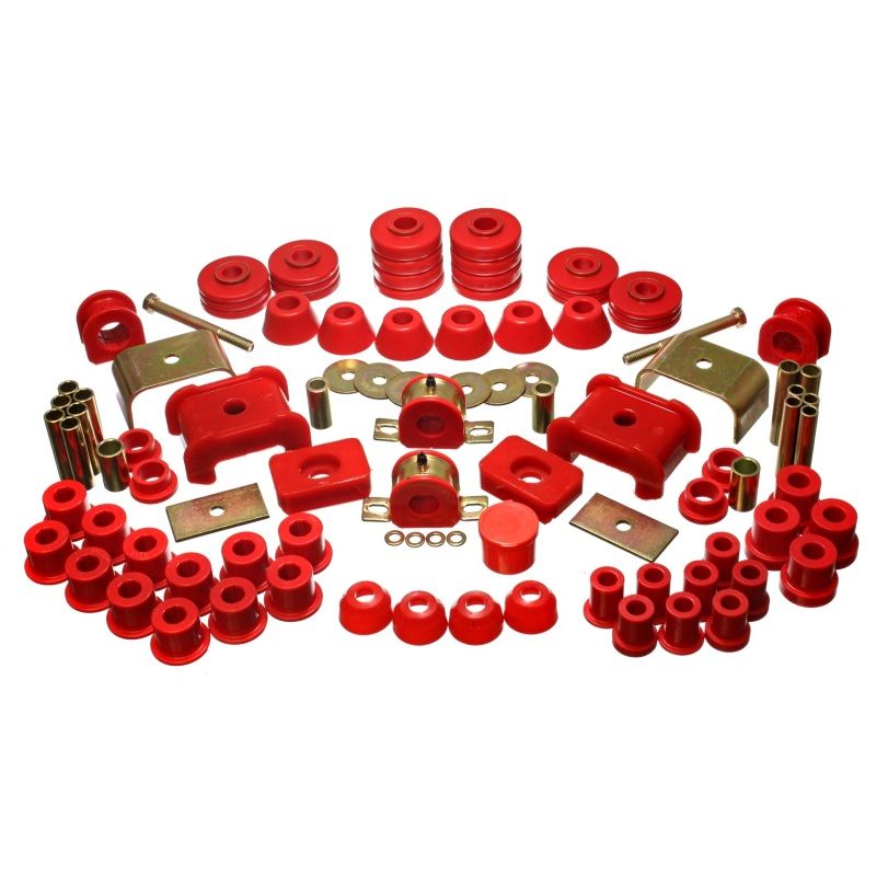 Energy Suspension 73-80 Chev/GMC 4WD w/Aftermarket Front Springs Red Hyper-Flex Master Bushing Set