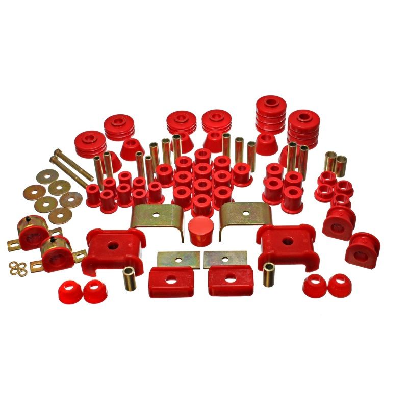Energy Suspension 73-80 Chevy/GMC 4WD (w/ Stock Front Springs) Red Hyper-flex Master Bushing Set