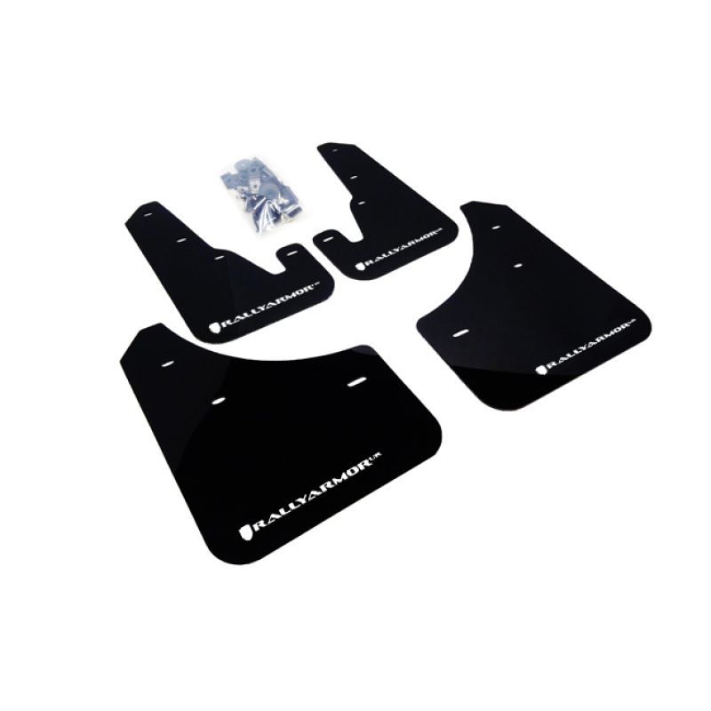 Rally Armor 2004-2009 Mazda3/Speed 3 UR Black Mud Flap w/ White Logo