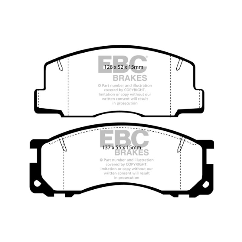 EBC UD500 90-93 Toyota Previa Rear Drums Ultimax2 Front Brake Pads