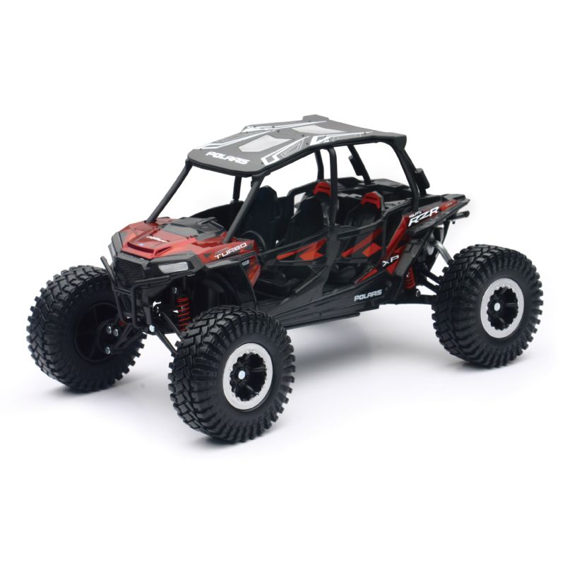 New Ray Toys 57976B Polaris RZR XP4 Rock Crawler (Titanium Metallic)/ Scale - 1:18