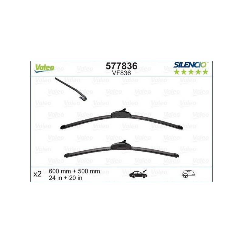 Valeo 577836 Flat 24in/20in Connector Hook (Pack of 2)