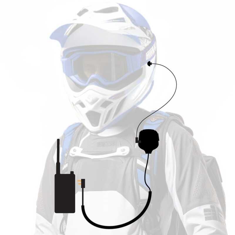 Rugged Radios PATROL-PACK-GMR2 PATROL Moto Kit - Ear Piece and Hand Mic With GMR2 PLUS - GMRS Radio