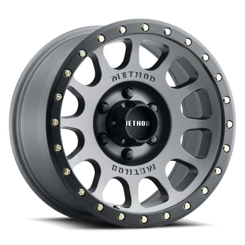 Method Wheels MR30568060800 Method MR305 NV 16x8 / 0mm Offset / 6x5.5 BP / 108mm CB / Titanium - Matte Black Lip