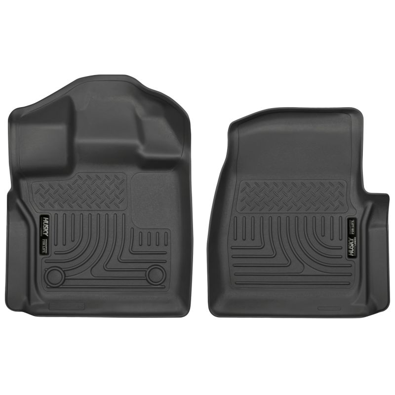 Husky Liners 2015 Ford F-150 Standard Cab Pickup WeatherBeater Front Black Floor Liners