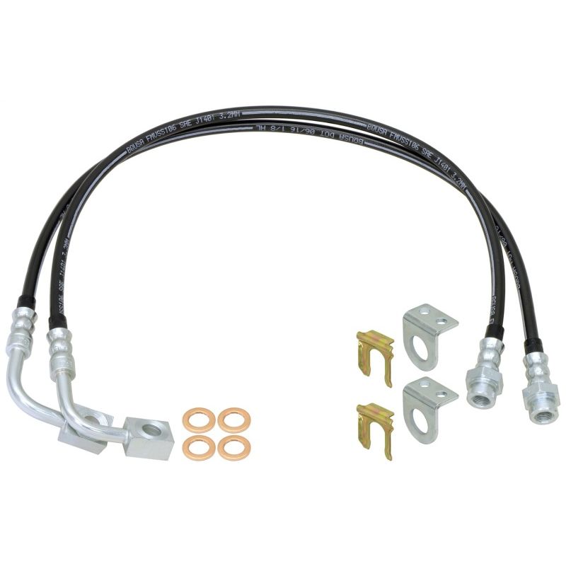 RockJock JK Braided Brake Hose Kit 23.5in Long