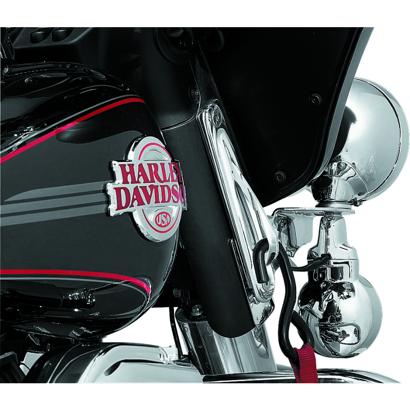 Kuryakyn 928 Custom Teardrop Tie-Down Brackets 83-13 Touring Chrome