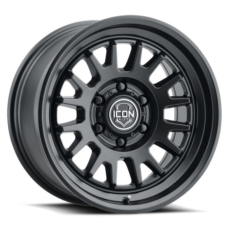 ICON 8217857345SB Anza 17x8.5 5x5 -6mm Offset 4.5in BS 71.5mm Hub Bore Satin Black Wheel