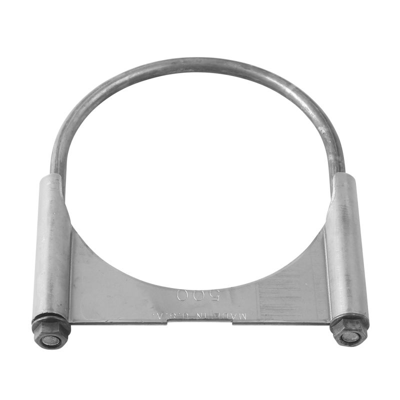 AP Exhaust T500 5" Heavy Duty Guillotine U-Bolt Exhaust Clamp w/Flange Nuts - Mild Steel