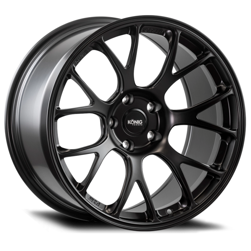 Konig F1M9953050B Forged F1M 19X9 5X130 ET50 Satin Black Knurled Bead