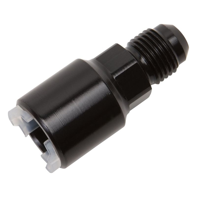 RUSSELL RUS640863 Push-On EFI Fitting #6 to 5/16in Hard Tube Blck