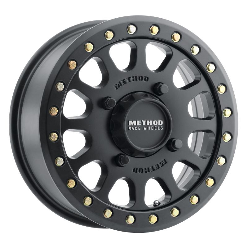 Method Wheels MR40156047551B Method MR401 UTV Beadlock 15x6 / 5+1/53mm Offset / 4x136 / 106mm CB Matte Black Wheel