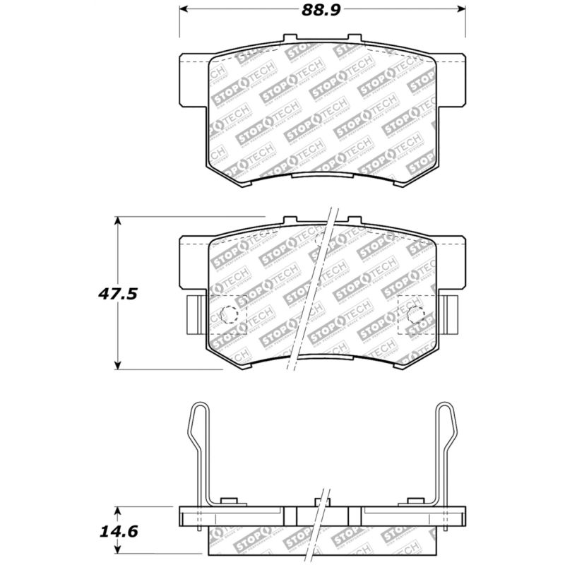 Stoptech 305.05370 Street Select Brake Pads - Front/Rear