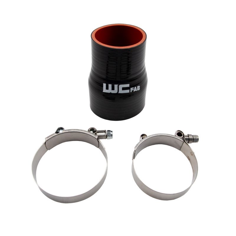 Wehrli WCF207-105 2.375in x 3in ID Straight Reducer 4.5in Long Silicone Boot and Clamp Kit