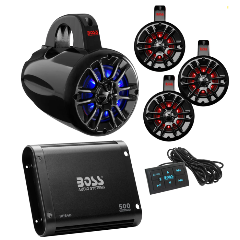BOSS Audio Systems UTV Marine Stereo Package