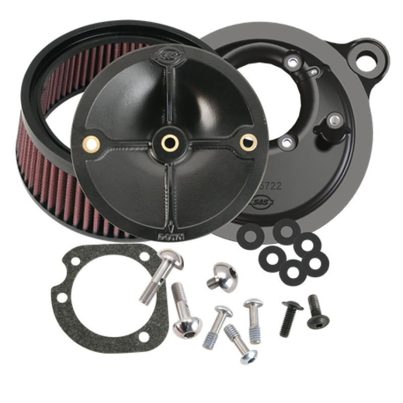 S&S Cycle 170-0060 99-06 BT Model w/ Stock CV Carb/07-10 Softail CVO Models Stealth Air Cleaner Kit w/o Cover