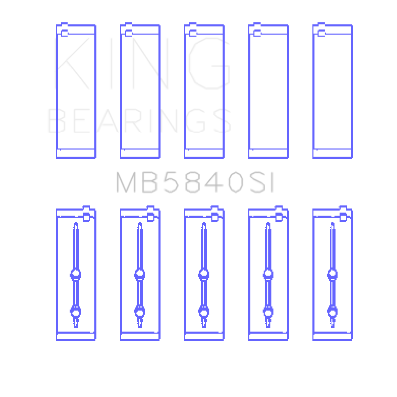 King Chrysler / Dodge Gen 3 Hemi 5.7L / 6.1L / 6.4L Crankshaft Main Bearing Set (Set of 5)