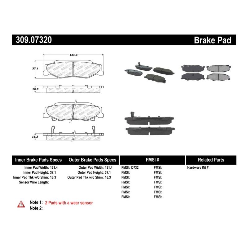 StopTech Performance 04-08 Cadillac XLR/XLR-V / 97-10 Chevrolet Corvette Rear Brake Pads