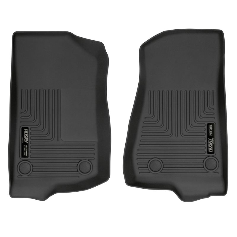HUSKY LINERS HSK13021 18-  Jeep JL Front Floor Liner Black Weatherbeate