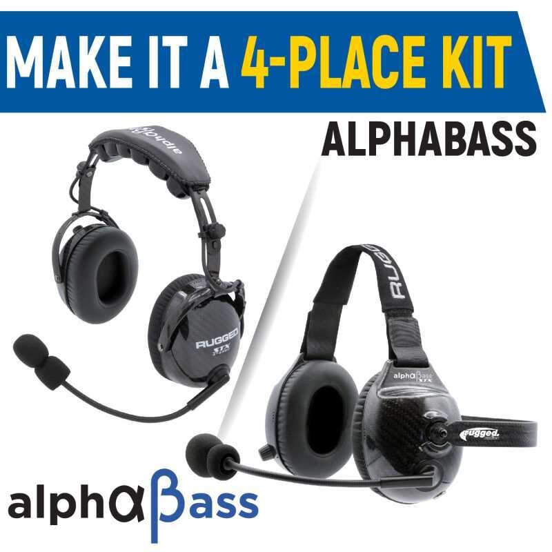 Rugged Radios PLUS2-OTU Rear Seat Expansion Kit w/ Helmet Kits or Headsets /Ultimate Headset - Over the Head