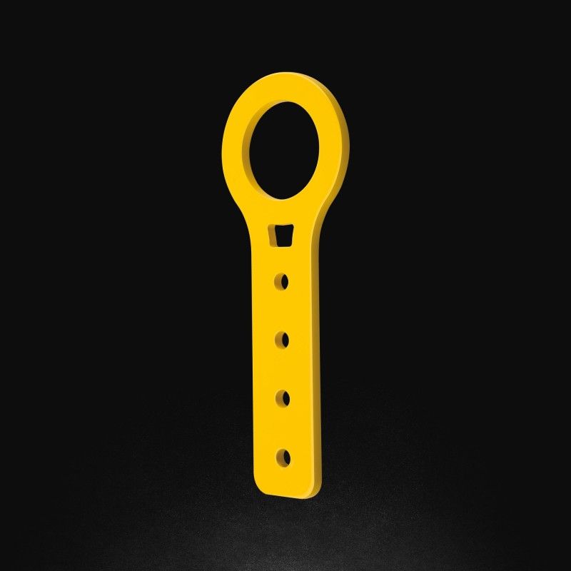OMP RACING, INC. OMPEB0-0572 Tow Hook Aluminum 6mm Thick FIA Yellow