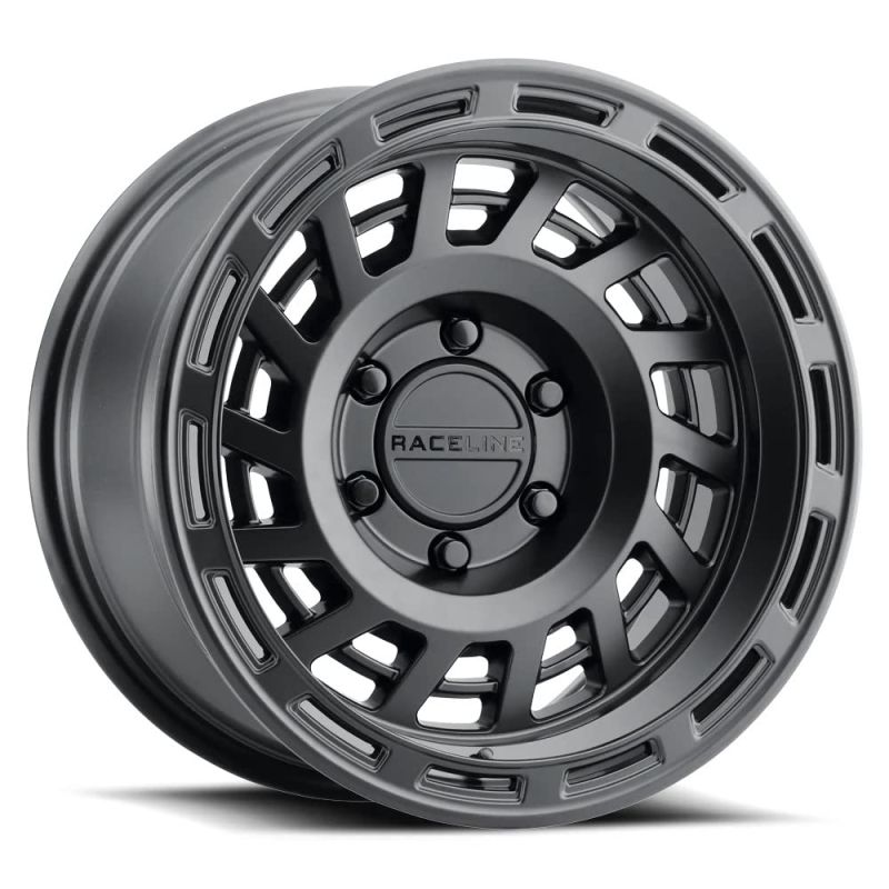 Raceline 957B Halo 17x8.5in / 6x120 BP / 0mm Offset / 67.1mm Bore - Satin Black Wheel