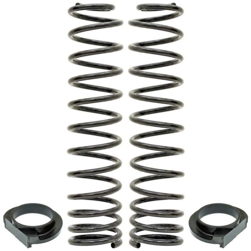 RockJock JL Front Coil Springs 4in Lift w/ Urethane Isolators Pair