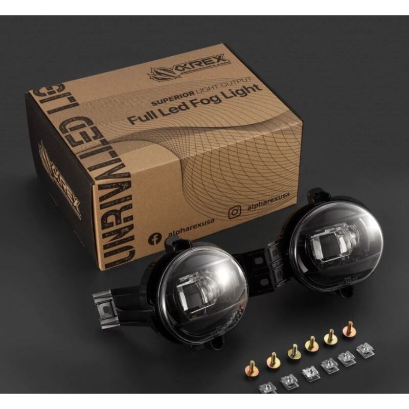 AlphaRex 210005 02-08 Dodge Ram 1500/03-09 Ram 2500/3500 DoubleTap Dual Color LED Proj Fog Lights - Wt/Ambr