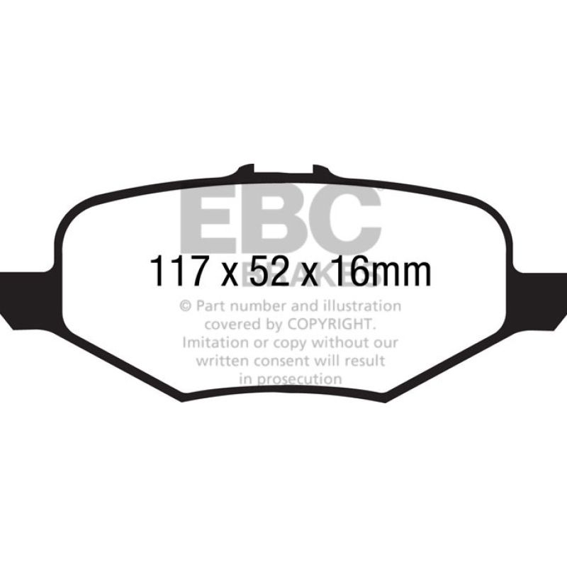 EBC DP61887 13+ Ford Explorer 3.5 Twin Turbo 4WD Greenstuff Rear Brake Pads