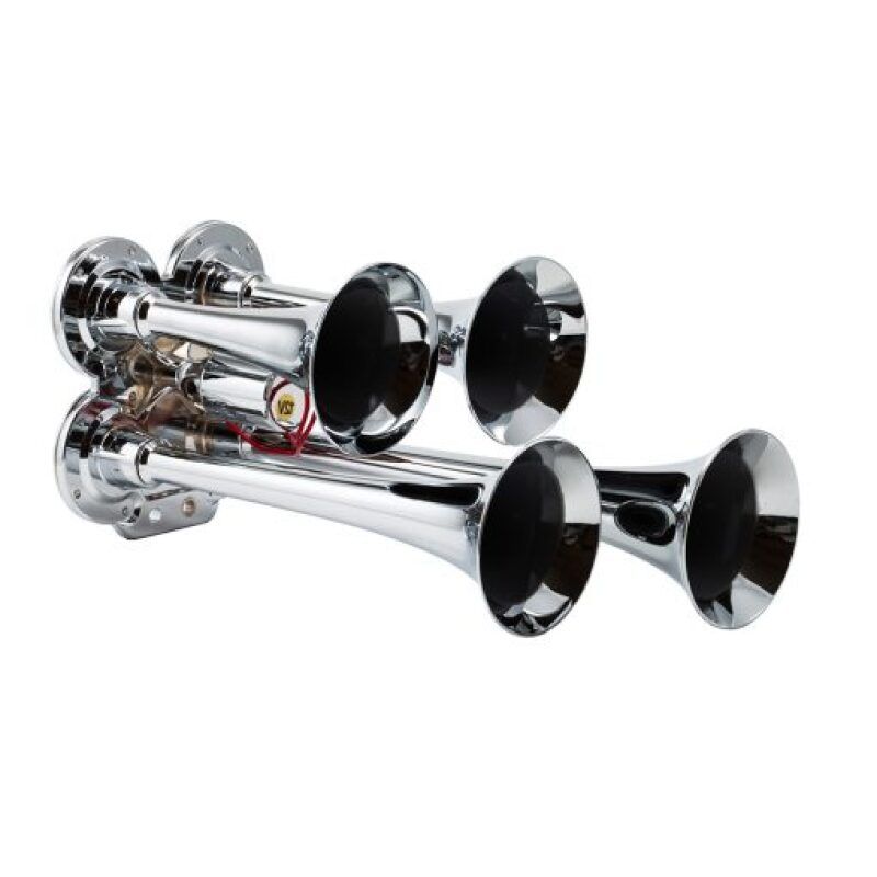 Kleinn Air Horns 141 Kleinn Chrome Quad Horn/ 12.5In/10In/7.5In/6In - Chrome-Plated Zinc Alloy