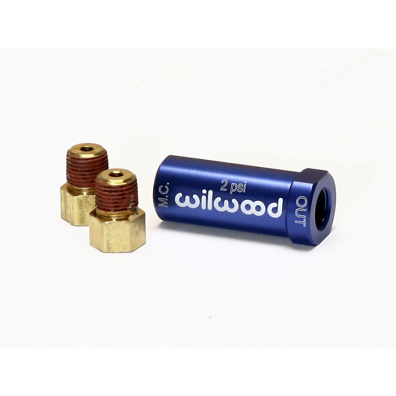 Wilwood 260-13783 Residual Pressure Valve - New Style w/ Fittings - 2# / Blue