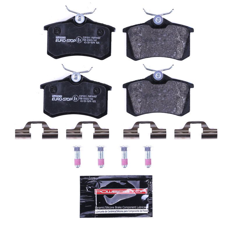 PowerStop ESP1811 EuroStop ECE-R90 Certified Brake Pad Set